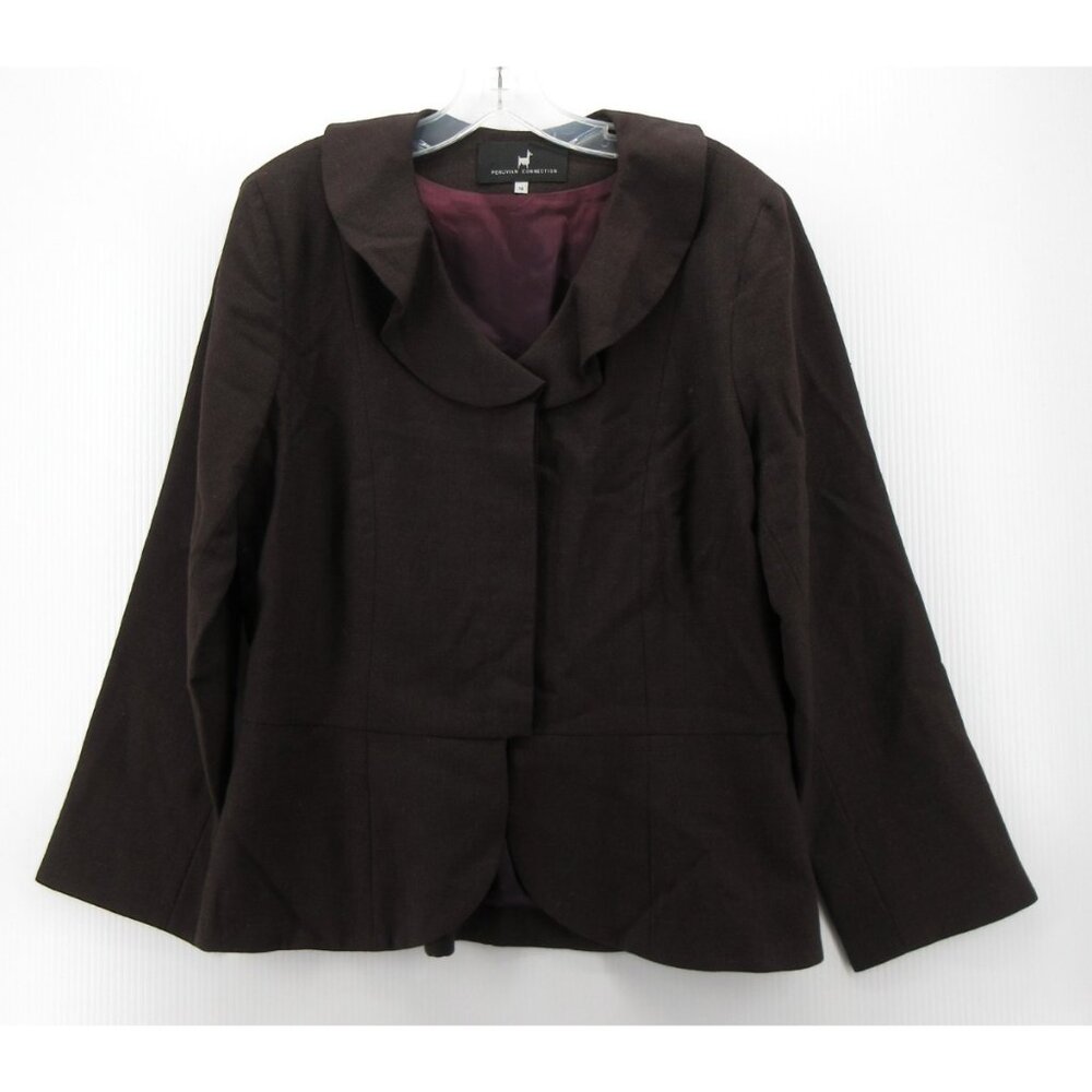 Peruvian Connection Blazer 16 Baby Alpaca Wool Shawl Jacket Usa